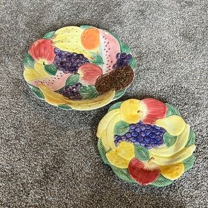 Fitz and Floyd Fruit Bowl and Platter